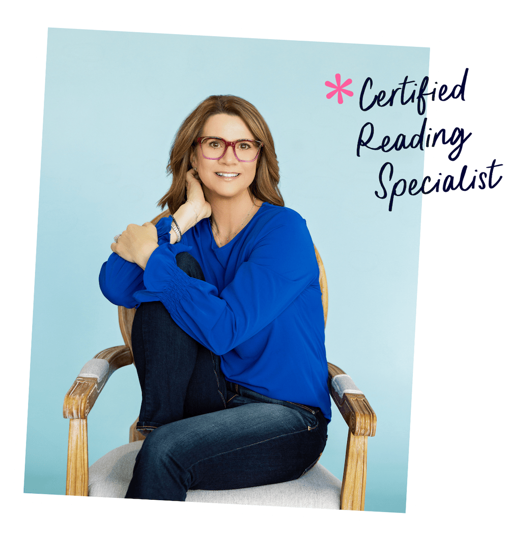 Joan Brandon, Certified Reading Specialist, seated and smiling in a blue top